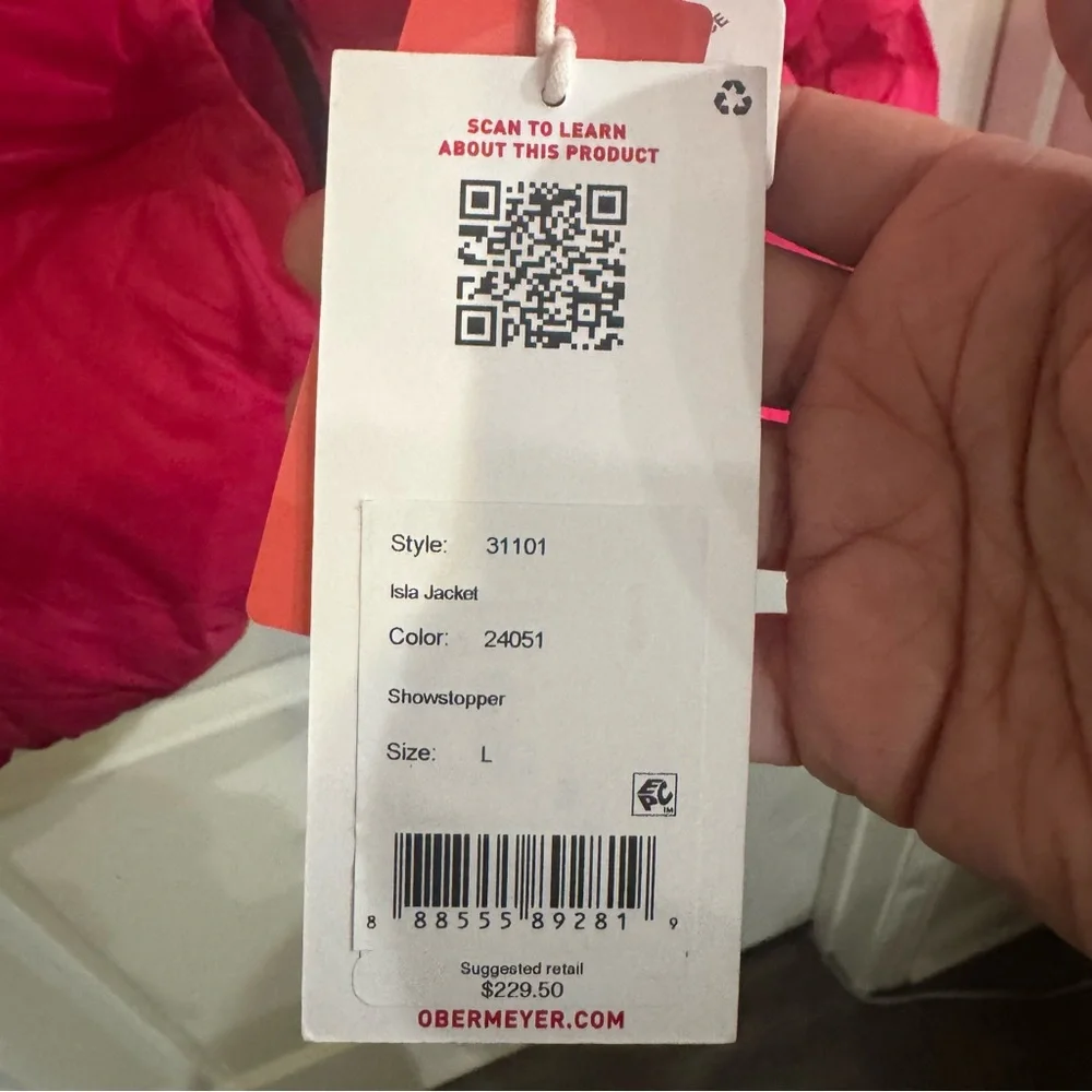Obermeyer Isla Puffer Jacket in Showstopper Hot Pink